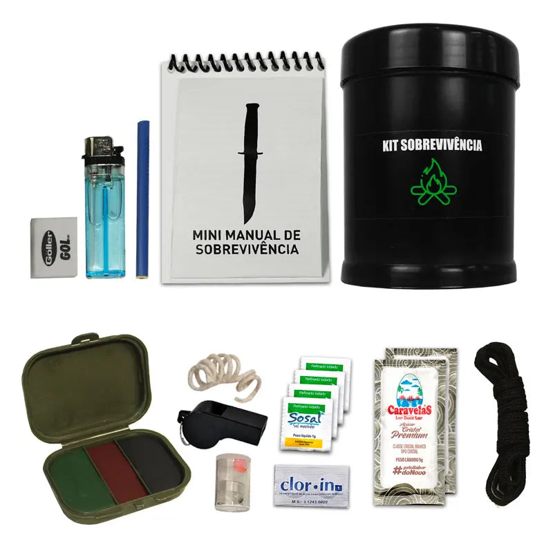 Kit Sobrevivência Na Selva e Acampamento / 6 Potes