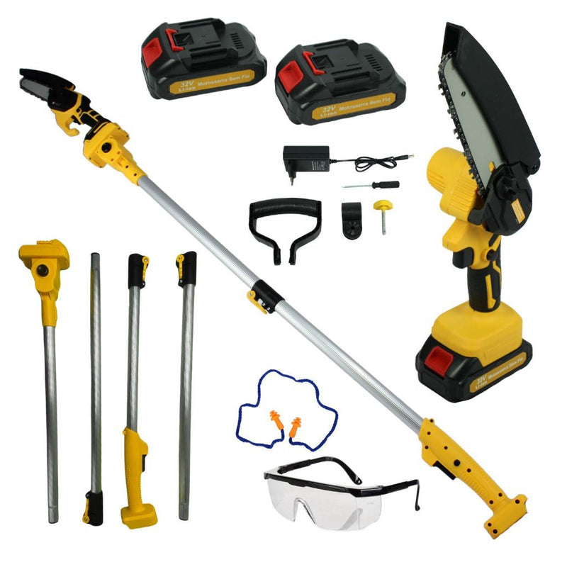 Motopodador De Galhos Motosserra A Bateria + Cabo Extensor 3 Metros