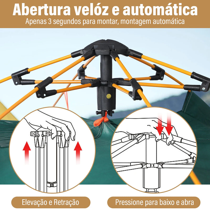 Barraca Pop-up Acampamento para 3-4 Pessoas