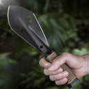 Mini Pá Multifuncional de Aço Inox – Ferramenta Essencial para Camping, Bushcraft e Sobrevivência!