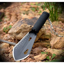 Mini Pá Multifuncional de Aço Inox – Ferramenta Essencial para Camping, Bushcraft e Sobrevivência!