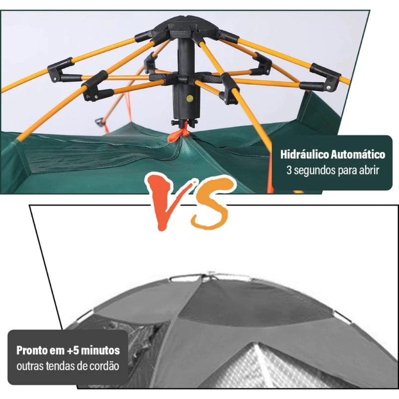Barraca Pop-up acampamento para 3-4 pessoas - Monta Sozinha