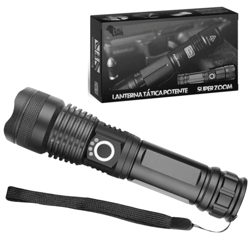 Lanterna Tática Potente Super Zoom [+42.000 LUMENS]