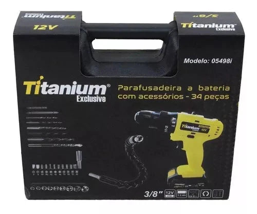 Parafusadeira Titanium 12V [KIT COMPLETO]